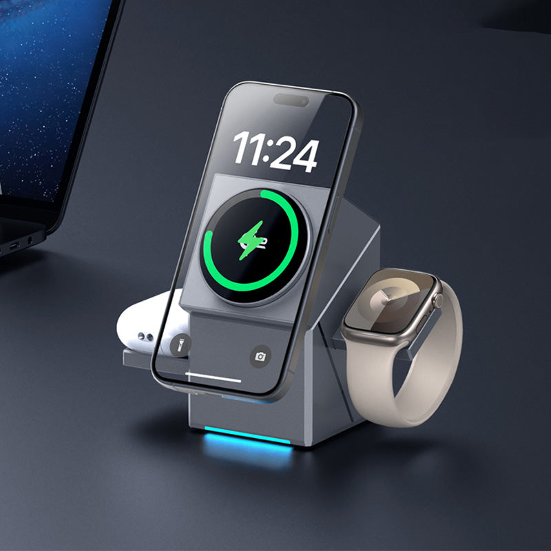🔥Lowest price in the last 30 days🔥3-in-1 Foldable Magnetic Wireless Charging Station