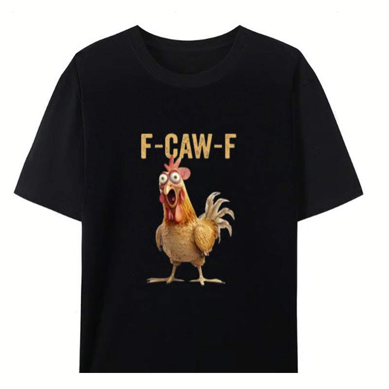 🔥 LAST DAY PROMOTION🔥Cotton Unisex Funny F-Caw-F Chicken Shirt