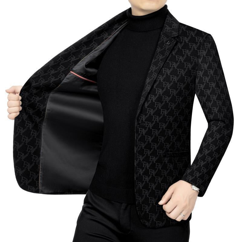 Men's Classic Slim Fit Patterned Blazer